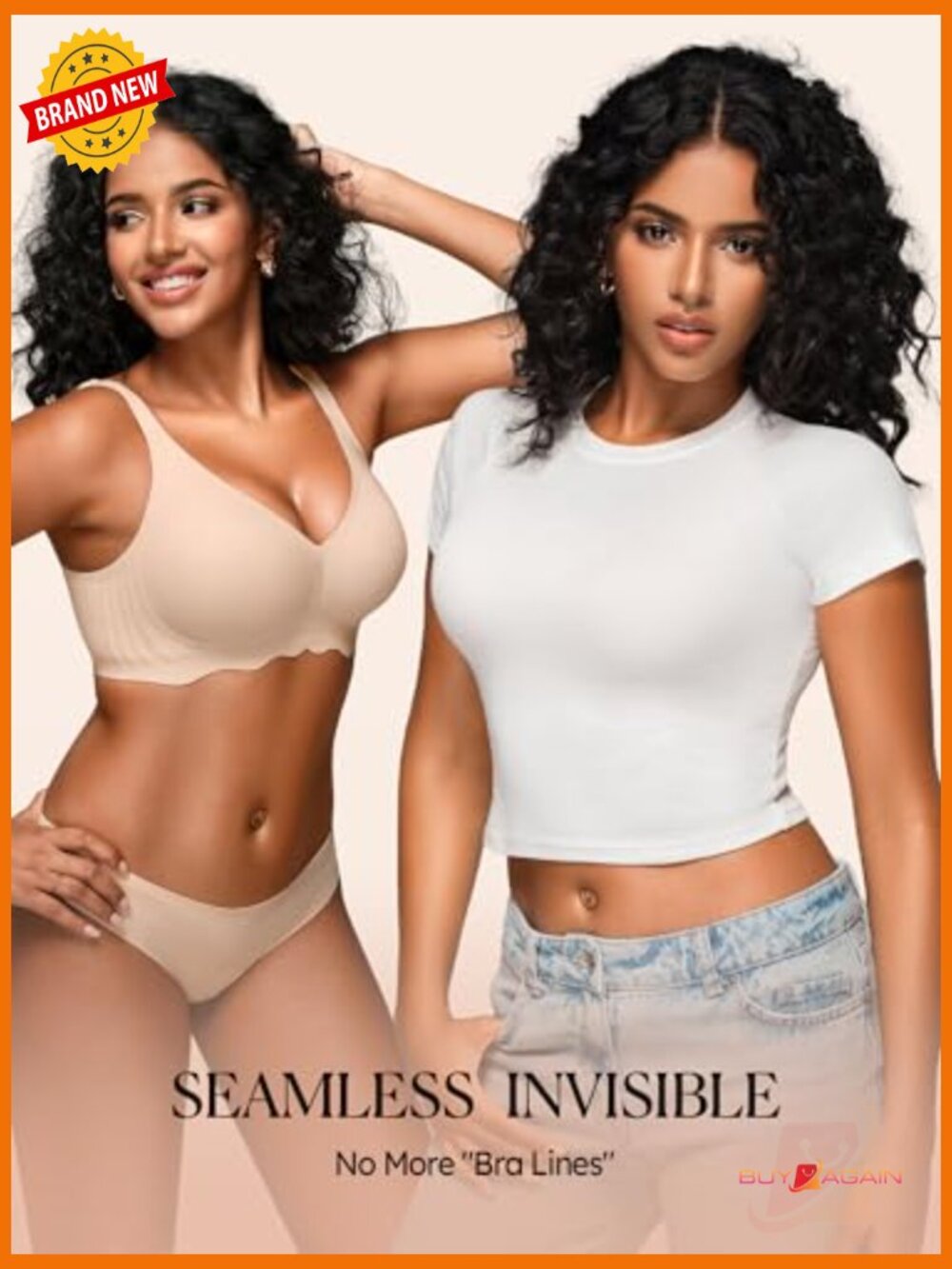 Jelly Support Wireless Bralette, Seamless Padded No Underwire - Picture 5 of 7